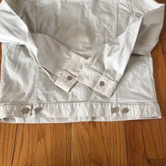 Armani Exchange Denim Jacket in Cream - Picture 6 of 13